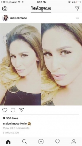 بالصورة: مي سليم بلون شعر جديد ومن دون مكياج