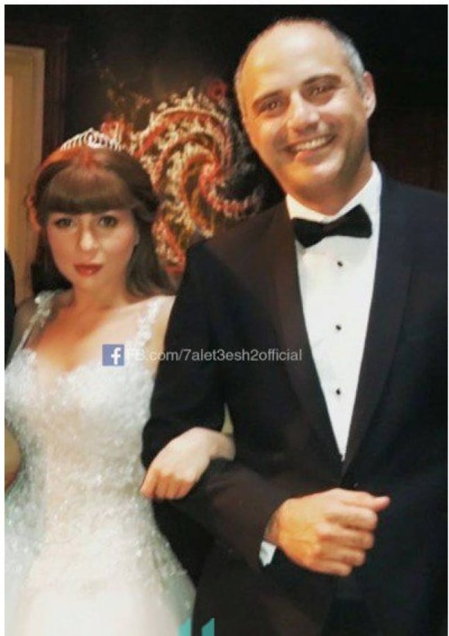 زفاف مي عز الدين وزوجها